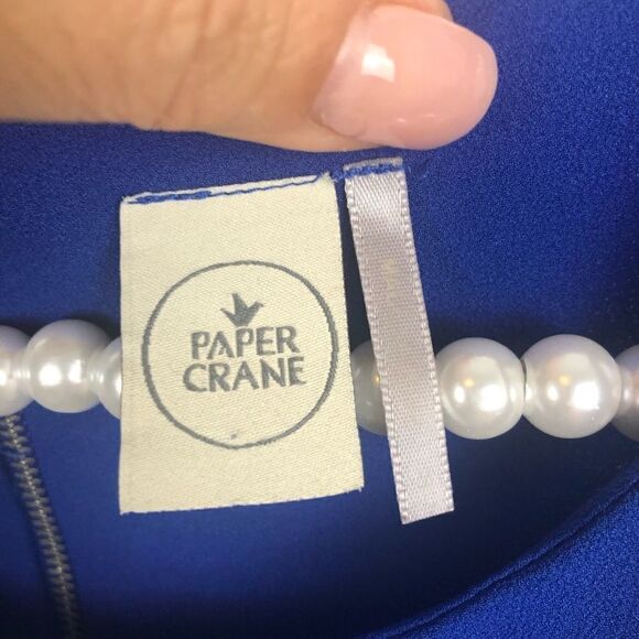 Paper Crane blue sleeveless top - Picture 5 of 8